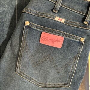 Barbie X Wrangler Mid wash flair jean